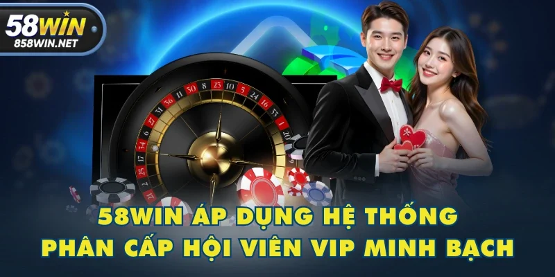 58WIN áp dụng hệ thống phân cấp hội viên VIP minh bạch