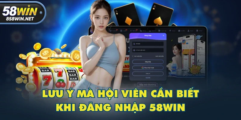 Lưu ý mà hội viên cần biết khi đăng nhập 58WIN Lưu ý mà hội viên cần biết khi đăng nhập 58WIN