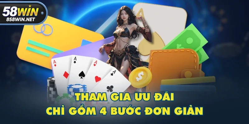 Tham gia ưu đãi chỉ gồm 4 bước đơn giản